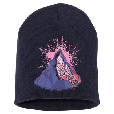 Mountain Face Short Acrylic Beanie