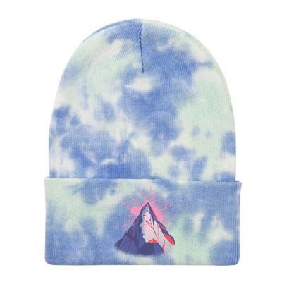 Mountain Face Tie Dye 12in Knit Beanie