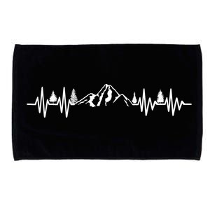 Mountain Heartbeat Pulse Microfiber Hand Towel