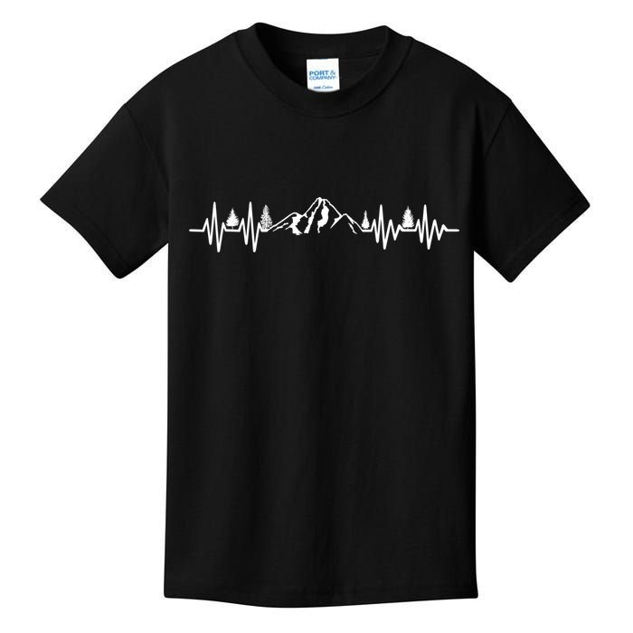 Mountain Heartbeat Pulse Kids T-Shirt