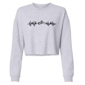 Mountain Heartbeat Pulse Cropped Pullover Crew