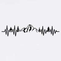 Mountain Heartbeat Pulse Garment-Dyed Sweatshirt