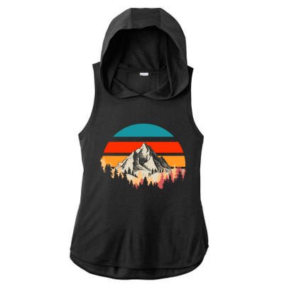 Mountain Views Vintage Ladies PosiCharge Tri-Blend Wicking Draft Hoodie Tank