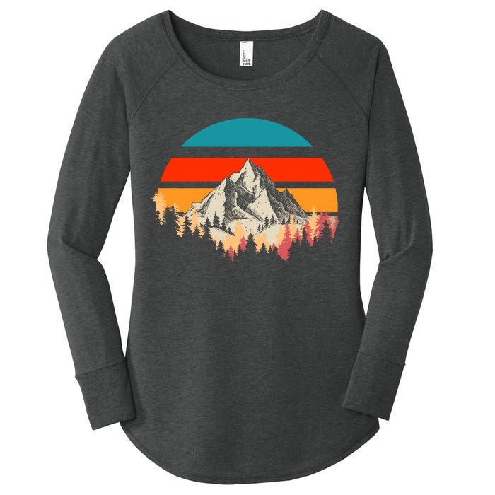 Mountain Views Vintage Women's Perfect Tri Tunic Long Sleeve Shirt