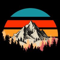 Mountain Views Vintage Poster