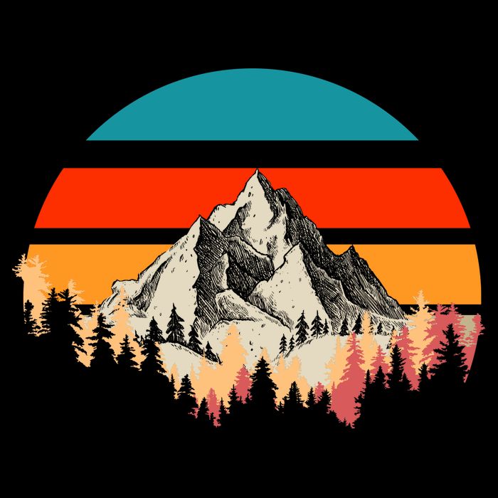 Mountain Views Vintage Poster
