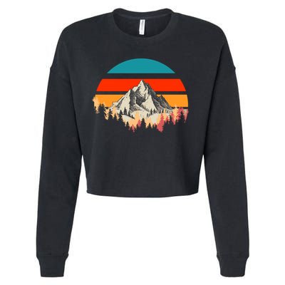 Mountain Views Vintage Cropped Pullover Crew
