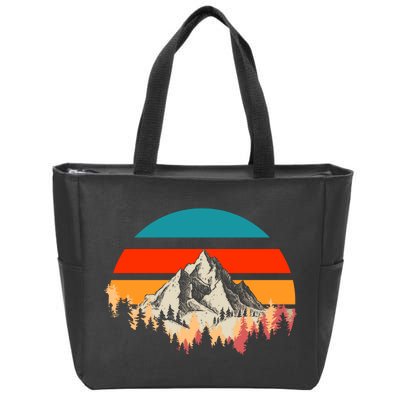 Mountain Views Vintage Zip Tote Bag