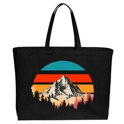 Mountain Views Vintage Cotton Canvas Jumbo Tote