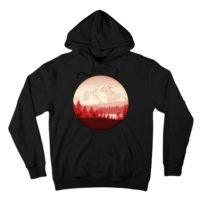 Mountain Wilderness Wildlife Hoodie