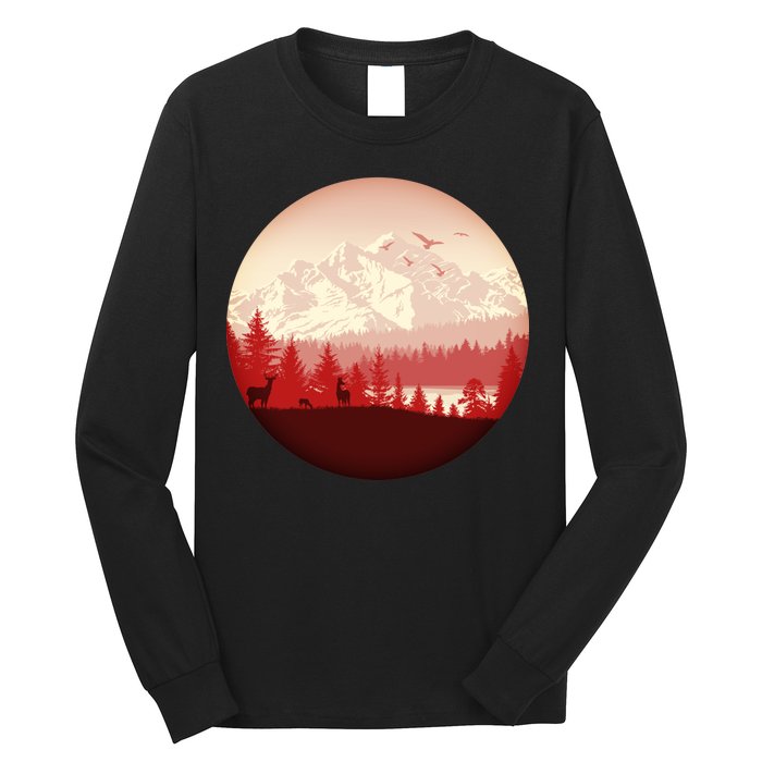 Mountain Wilderness Wildlife Long Sleeve Shirt