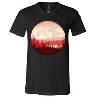 Mountain Wilderness Wildlife V-Neck T-Shirt