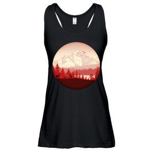 Mountain Wilderness Wildlife Ladies Essential Flowy Tank