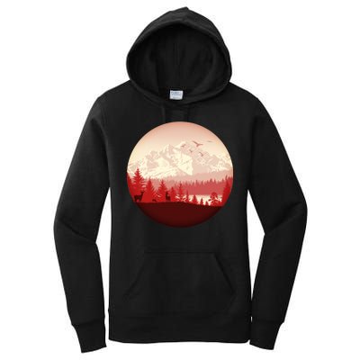 Mountain Wilderness Wildlife Women's Pullover Hoodie