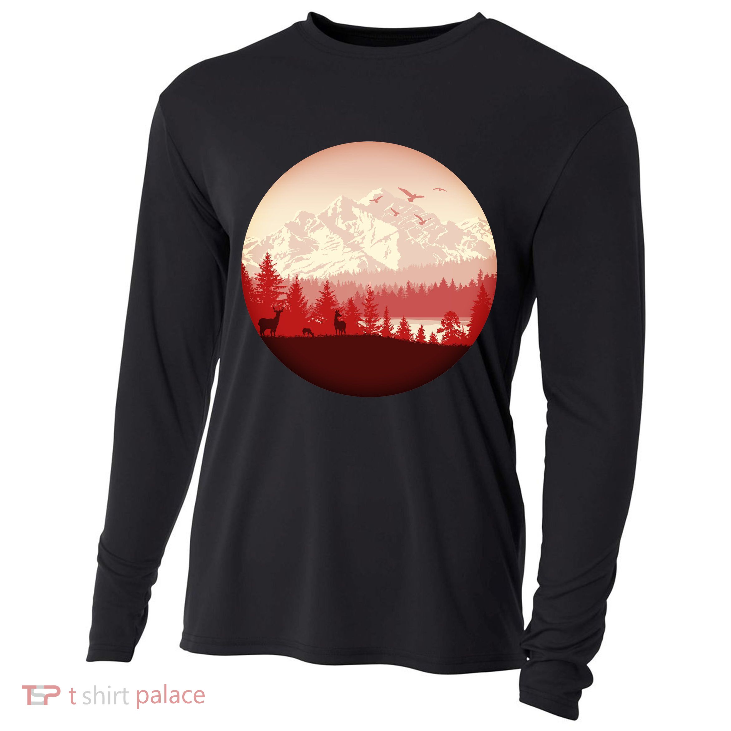 Mountain Wilderness Wildlife Cooling Performance Long Sleeve Crew