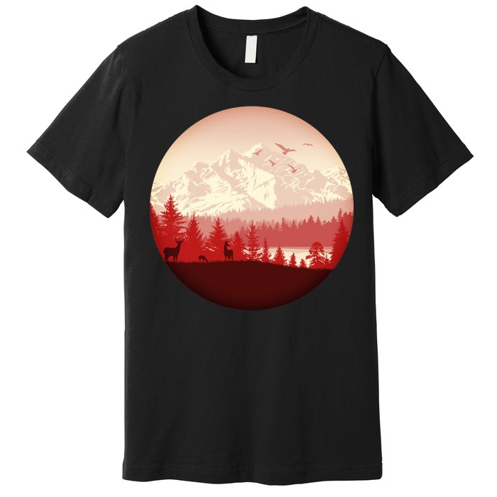 Mountain Wilderness Wildlife Premium T-Shirt