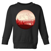 Mountain Wilderness Wildlife Toddler Sweatshirt