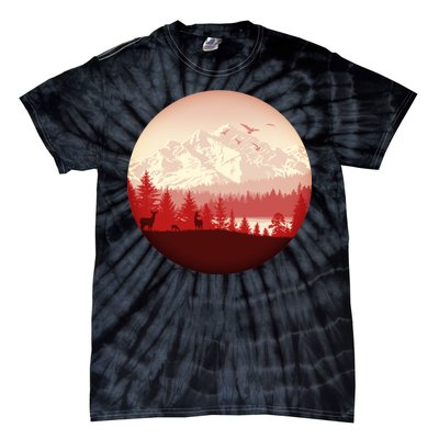 Mountain Wilderness Wildlife Tie-Dye T-Shirt