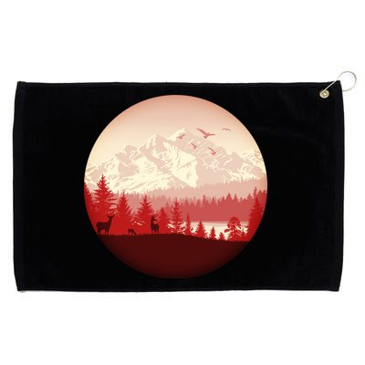 Mountain Wilderness Wildlife Grommeted Golf Towel