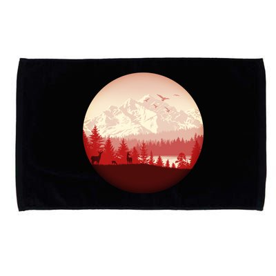 Mountain Wilderness Wildlife Microfiber Hand Towel