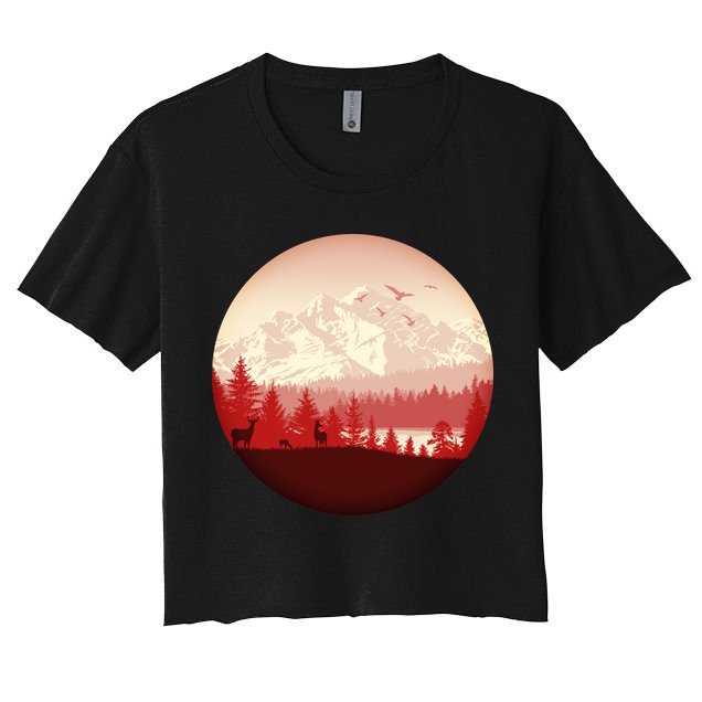 Mountain Wilderness Wildlife Crop Top
