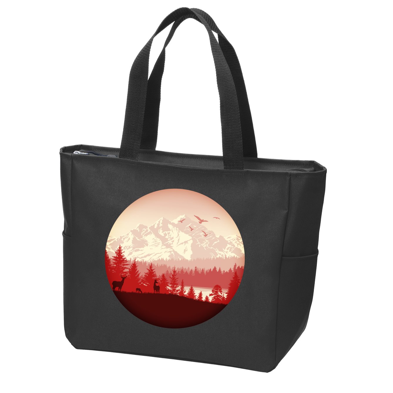 Mountain Wilderness Wildlife Zip Tote Bag