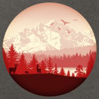 Mountain Wilderness Wildlife Cotton Canvas Backpack