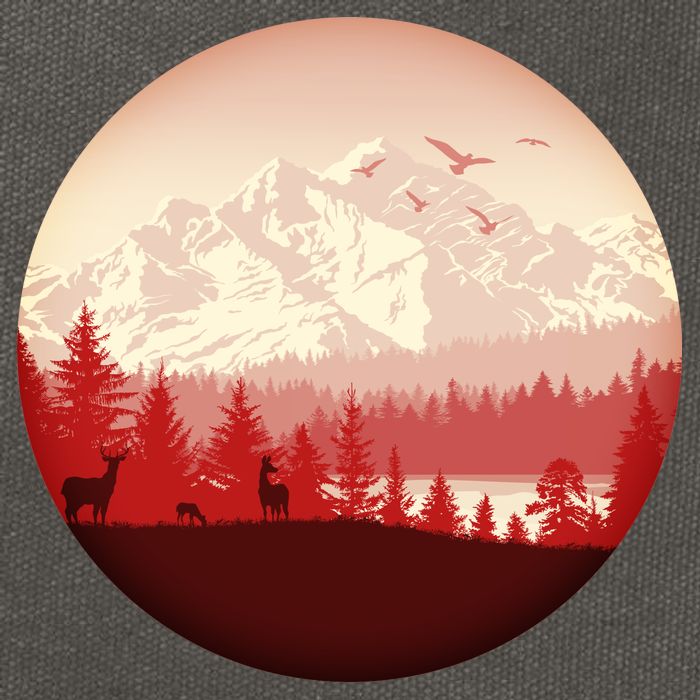 Mountain Wilderness Wildlife Cotton Canvas Backpack