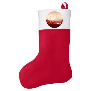 Mountain Wilderness Wildlife Felt Holiday Christmas Stocking