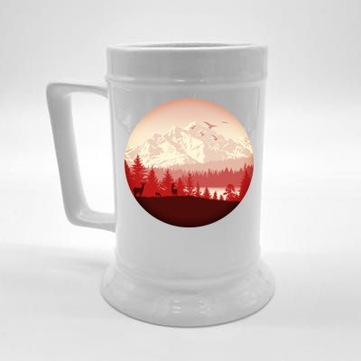 Mountain Wilderness Wildlife Beer Stein