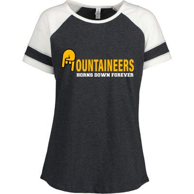 Mountainiers Hornbs Down Forever Enza Ladies Jersey Colorblock Tee