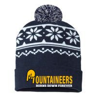 Mountainiers Hornbs Down Forever USA-Made Snowflake Beanie