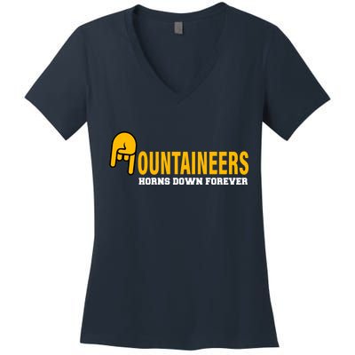 Mountainiers Hornbs Down Forever Women's V-Neck T-Shirt