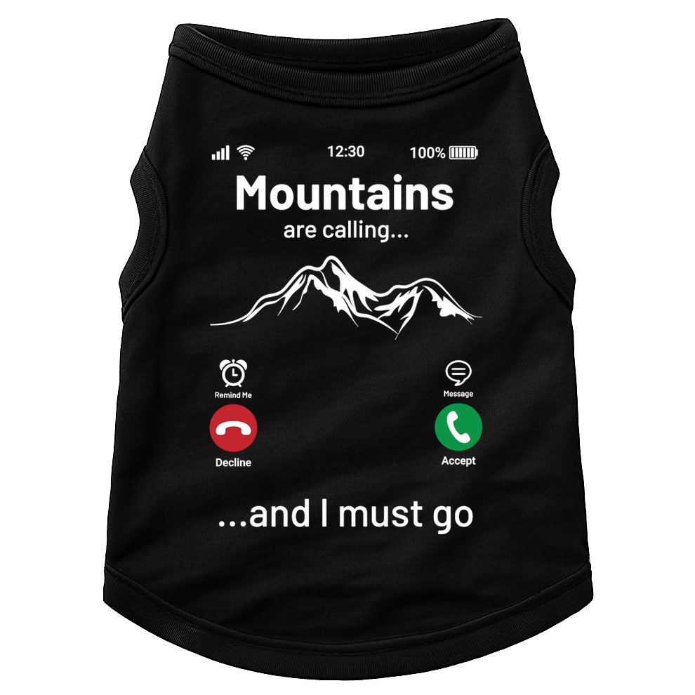 Mountains Are Calling Funny Nature Design Doggie Tank
