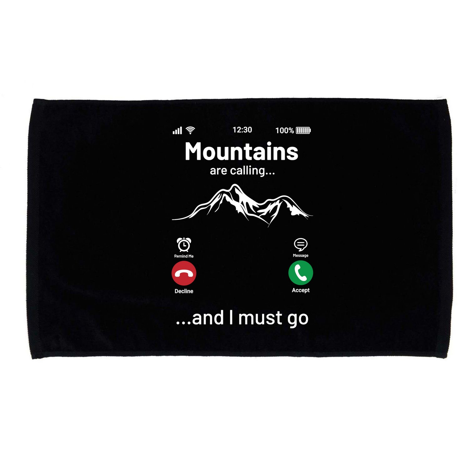 Mountains Are Calling Funny Nature Design Microfiber Hand Towel