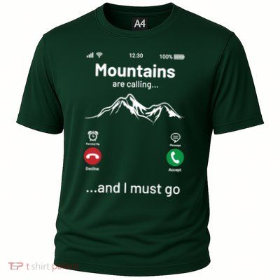 Mountains Are Calling Funny Nature Design Performance Shirt
