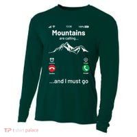 Mountains Are Calling Funny Nature Design Cooling Performance Long Sleeve Crew