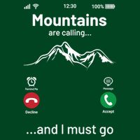 Mountains Are Calling Funny Nature Design Tie-Dye T-Shirt