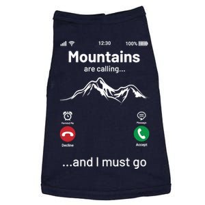 Mountains Are Calling Funny Nature Design Doggie Tank