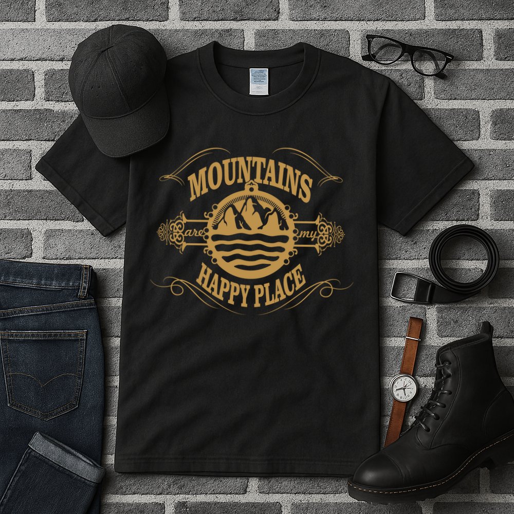 Mountains Are My Happy Place Tall T-Shirt