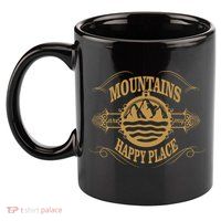 Mountains Are My Happy Place 11oz C Handle Ceramic Mug