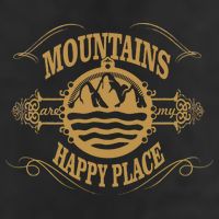 Mountains Are My Happy Place Golf Towel