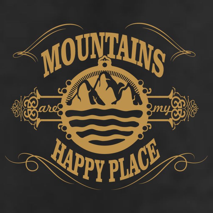 Mountains Are My Happy Place Golf Towel