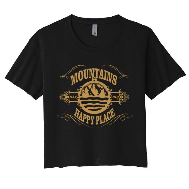 Mountains Are My Happy Place Crop Top