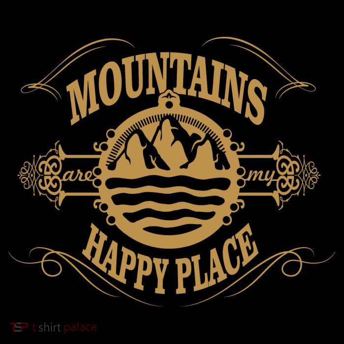 Mountains Are My Happy Place Women's V-Neck T-Shirt