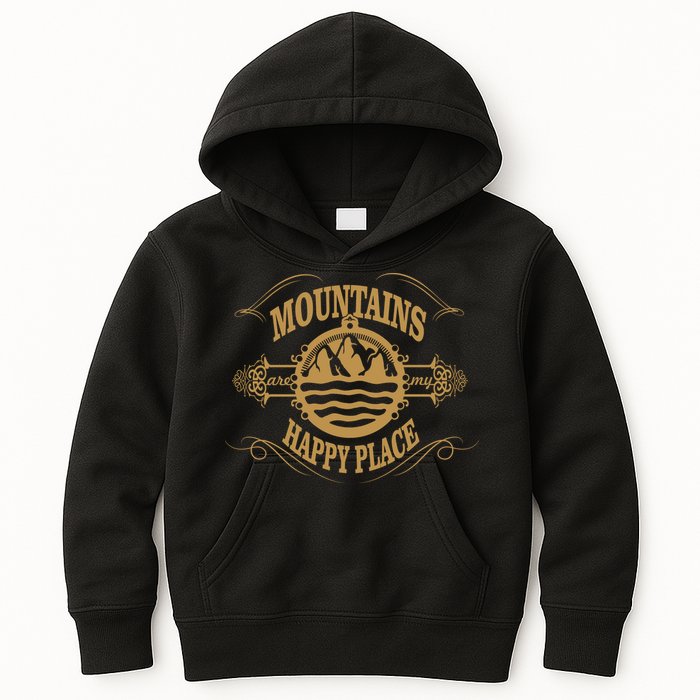 Mountains Are My Happy Place Kids Hoodie