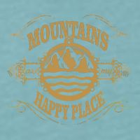 Mountains Are My Happy Place Sueded Cloud Jersey T-Shirt