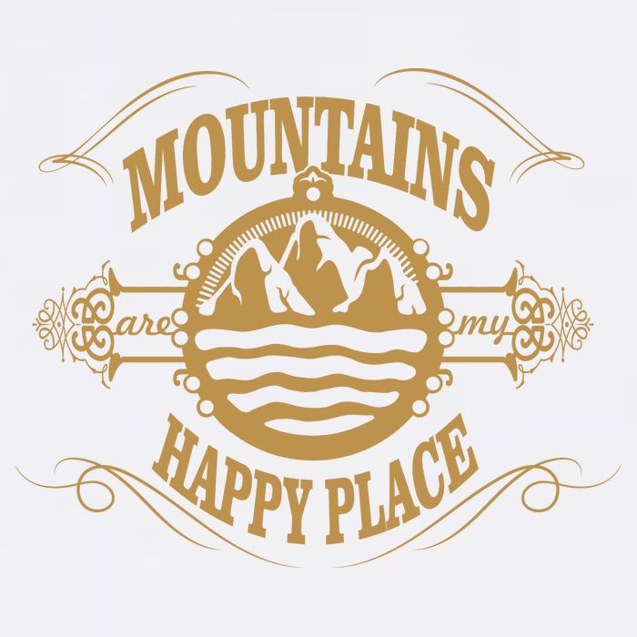 Mountains Are My Happy Place Garment-Dyed Sweatshirt