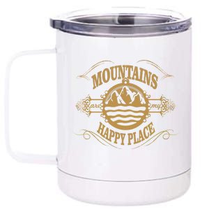 Mountains Are My Happy Place 12 oz Stainless Steel Tumbler Cup