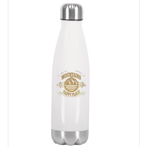 Mountains Are My Happy Place Stainless Steel Insulated Water Bottle